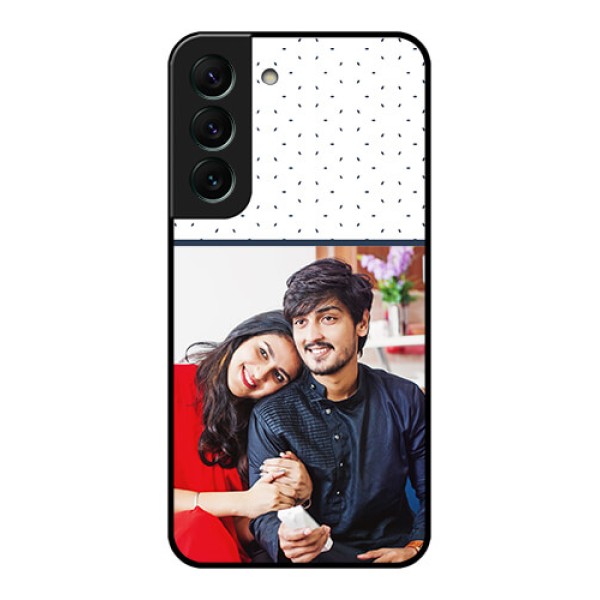 Galaxy S22 5G Personalized Glass Phone Case - Premium Dot Design
