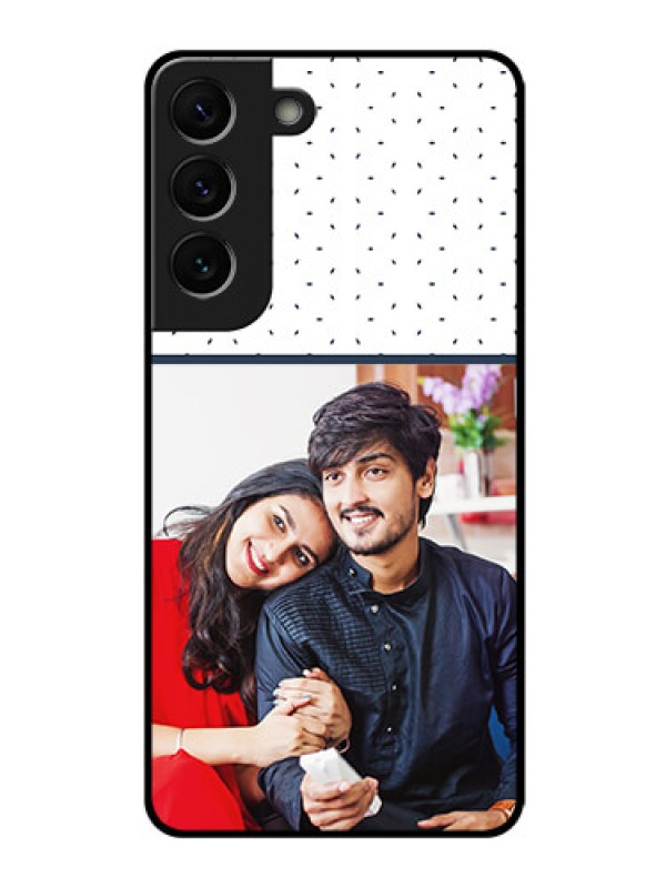 Custom Galaxy S22 5G Personalized Glass Phone Case - Premium Dot Design