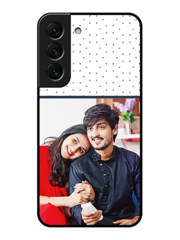 Custom Galaxy S22 5G Personalized Glass Phone Case - Premium Dot Design