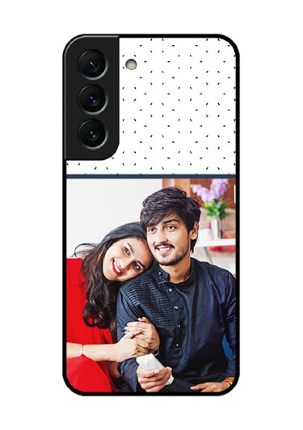 Galaxy S22 5G Personalized Glass Phone Case - Premium Dot Design