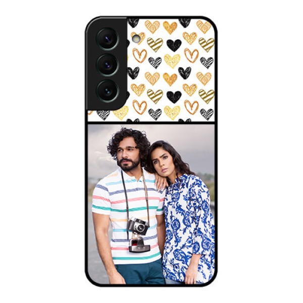 Galaxy S22 5G Photo Printing on Glass Case - Love Symbol Design