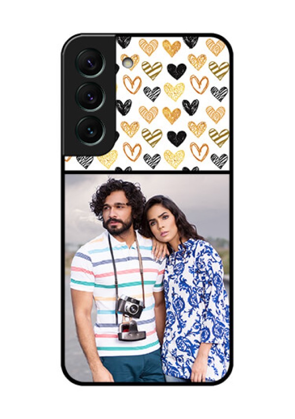 Galaxy S22 5G Photo Printing on Glass Case - Love Symbol Design