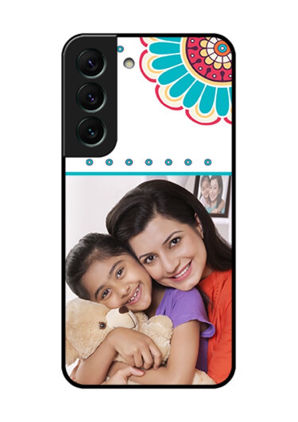 Galaxy S22 5G Custom Glass Phone Case - Flower Design