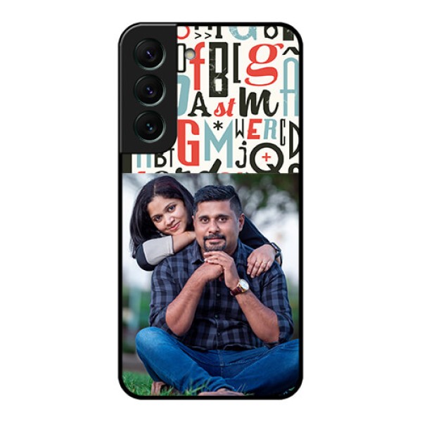 Galaxy S22 5G Personalized Glass Phone Case - Alphabet Design