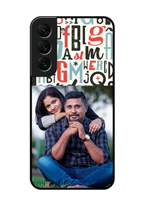 Galaxy S22 5G Personalized Glass Phone Case - Alphabet Design