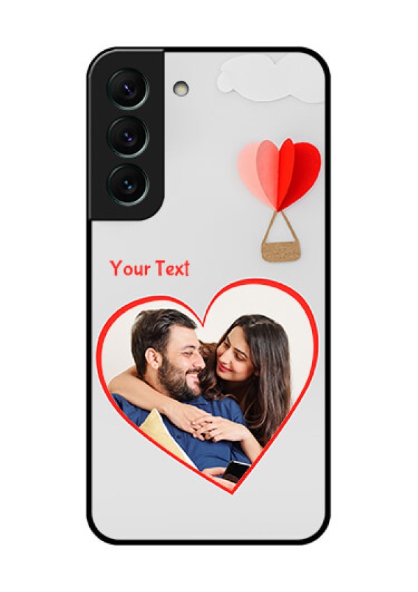 Galaxy S22 5G Custom Glass Mobile Case - Parachute Love Design