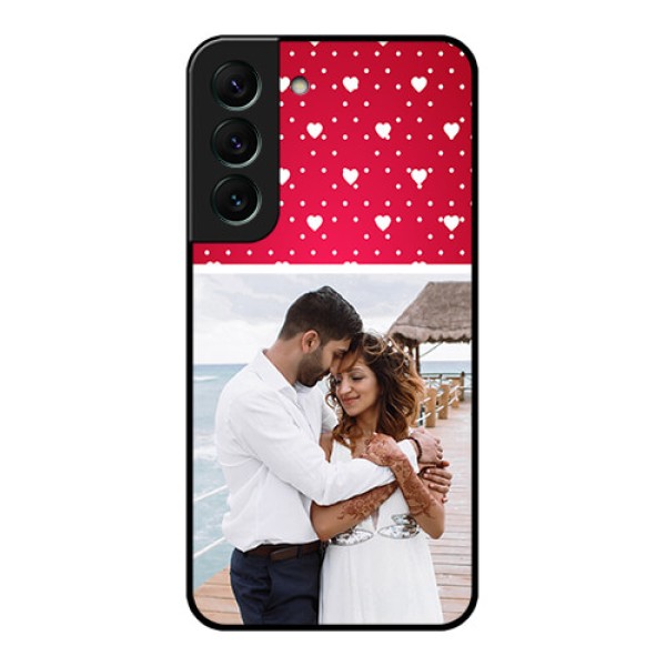 Galaxy S22 5G Photo Printing on Glass Case - Hearts Mobile Case Design Galaxy S22 5G Photo Printing on Glass Case - Hearts Mobile Case Design