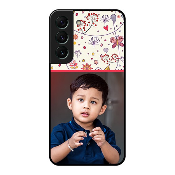 Galaxy S22 5G Custom Glass Mobile Case - Premium Floral Design