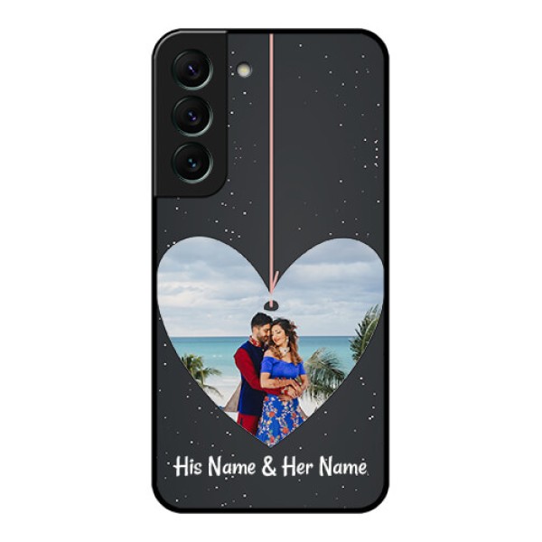 Galaxy S22 5G Custom Glass Phone Case - Hanging Heart Design