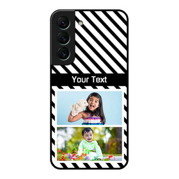 Galaxy S22 5G Photo Printing on Glass Case - Black And White Stripes Design Galaxy S22 5G Photo Printing on Glass Case - Black And White Stripes Design