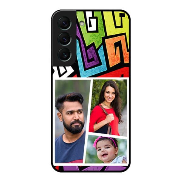 Galaxy S22 5G Custom Glass Phone Case - Graffiti pattern Design