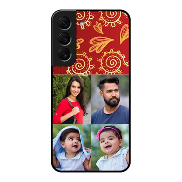 Galaxy S22 5G Photo Printing on Glass Case - 4 Image Traditional Design Galaxy S22 5G Photo Printing on Glass Case - 4 Image Traditional Design