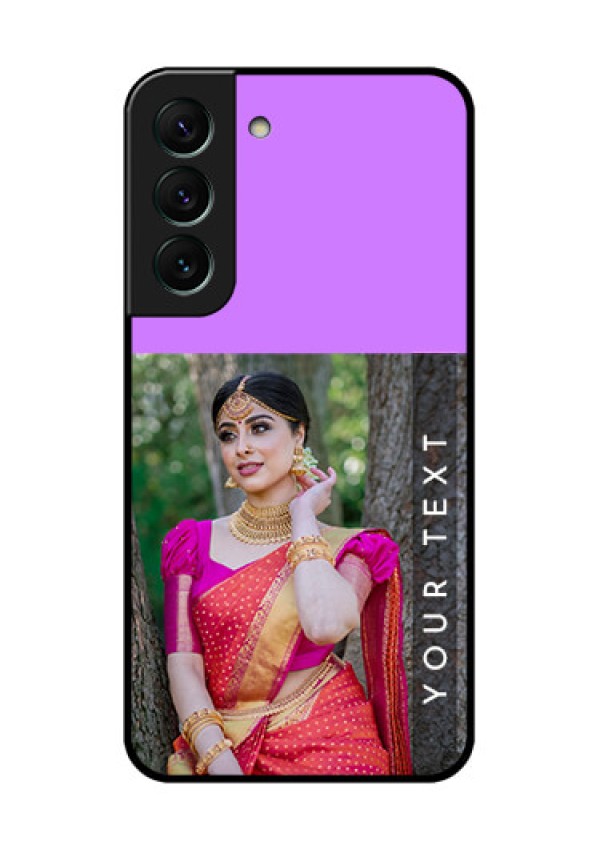 Galaxy S22 5G Custom Glass Mobile Case - Birthday Icons Design