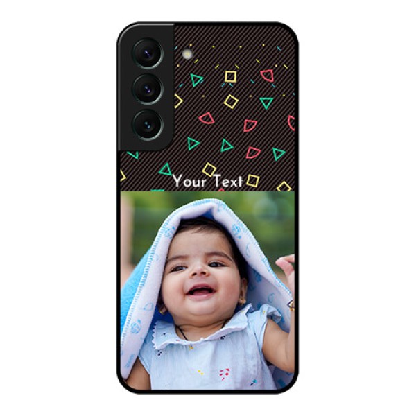 Galaxy S22 5G Custom Glass Phone Case - with confetti birthday design Galaxy S22 5G Custom Glass Phone Case - with confetti birthday design