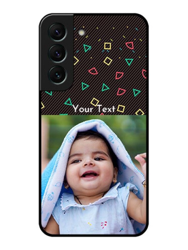 Custom Galaxy S22 5G Custom Glass Phone Case - with confetti birthday design