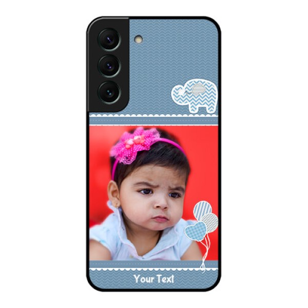 Galaxy S22 5G Photo Printing on Glass Case - with Kids Pattern Design Galaxy S22 5G Photo Printing on Glass Case - with Kids Pattern Design