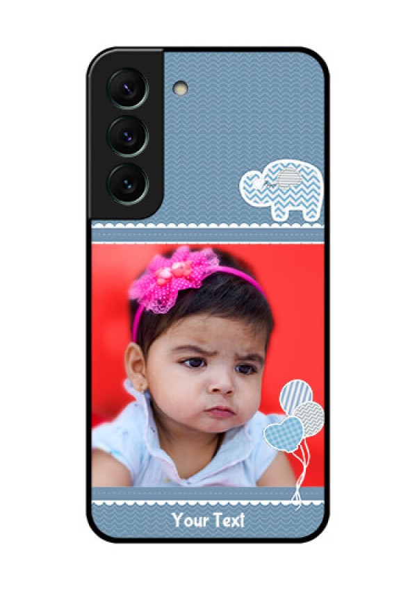 Galaxy S22 5G Photo Printing on Glass Case - with Kids Pattern Design