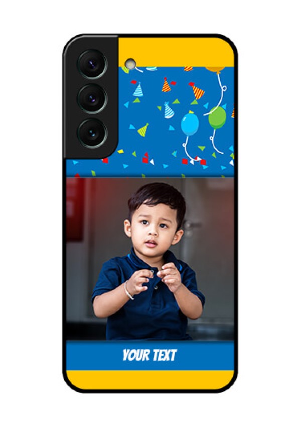 Galaxy S22 5G Custom Glass Mobile Case - Birthday Wishes Design