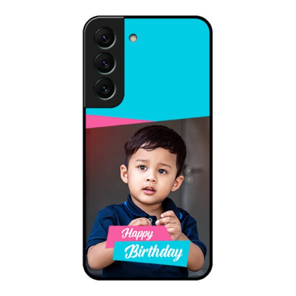 Galaxy S22 5G Personalized Glass Phone Case - Image Holder with 2 Color Design Galaxy S22 5G Personalized Glass Phone Case - Image Holder with 2 Color Design