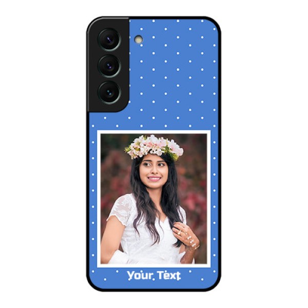 Galaxy S22 5G Photo Printing on Glass Case - Polka dots design