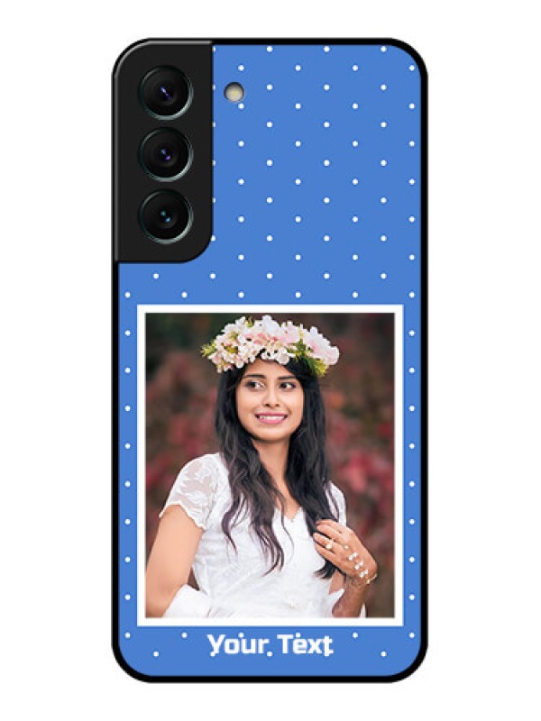 Custom Galaxy S22 5G Photo Printing on Glass Case - Polka dots design