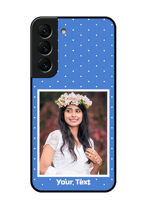 Galaxy S22 5G Photo Printing on Glass Case - Polka dots design