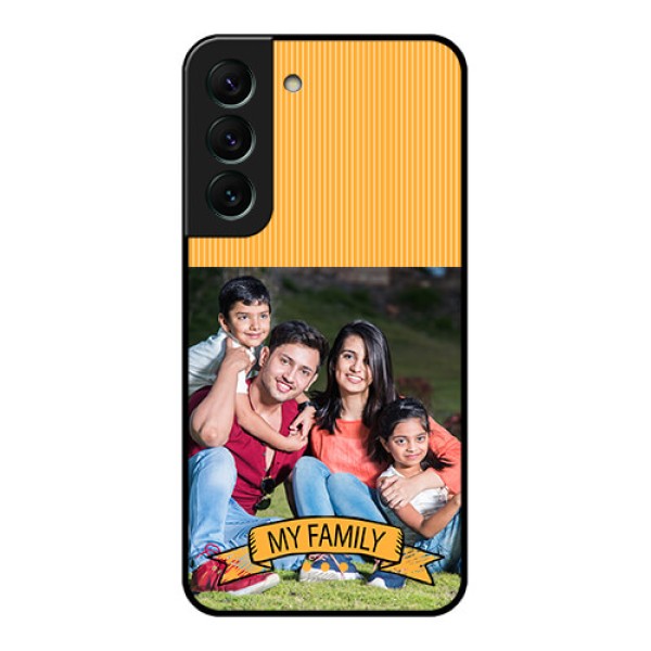 Galaxy S22 5G Custom Glass Phone Case - My Family Design