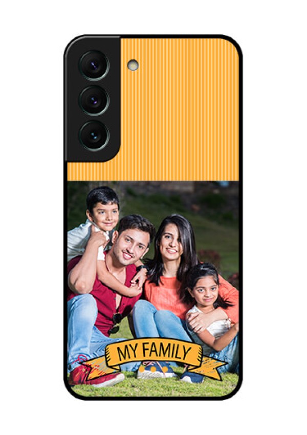 Galaxy S22 5G Custom Glass Phone Case - My Family Design
