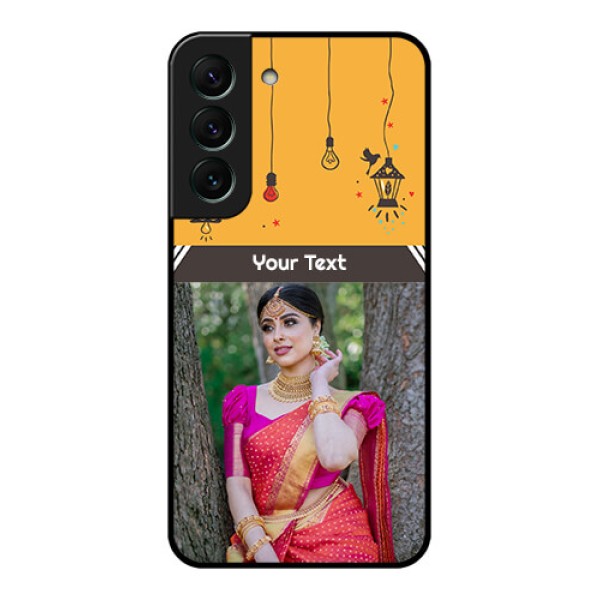 Galaxy S22 5G Custom Glass Mobile Case - with Family Picture and Icons
