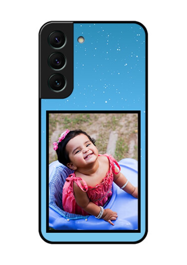 Galaxy S22 5G Custom Glass Mobile Case - Wave Pattern Colorful Design