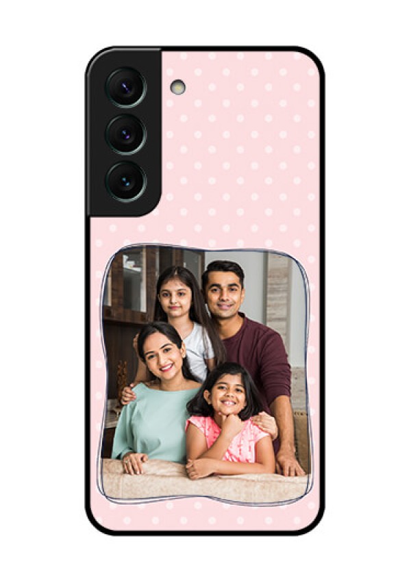 Galaxy S22 5G Custom Glass Phone Case - Family with Dots Design