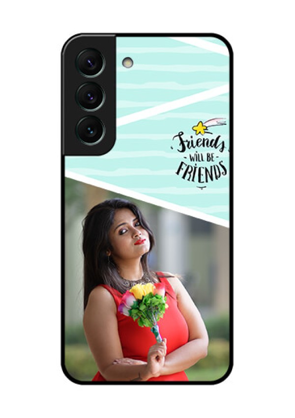 Galaxy S22 5G Custom Glass Phone Case - Friends Picture Icon Design