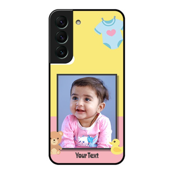 Galaxy S22 5G Photo Printing on Glass Case - Kids 2 Color Design