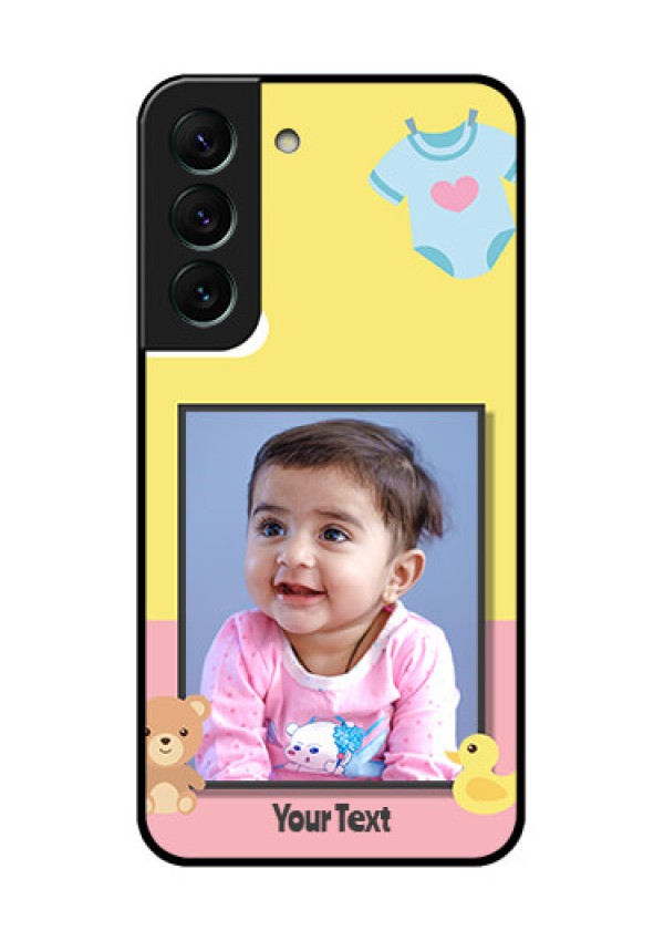 Galaxy S22 5G Photo Printing on Glass Case - Kids 2 Color Design
