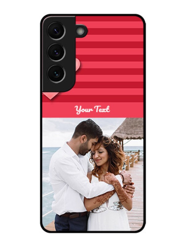 Custom Galaxy S22 5G Custom Glass Phone Case - Valentines Day Design