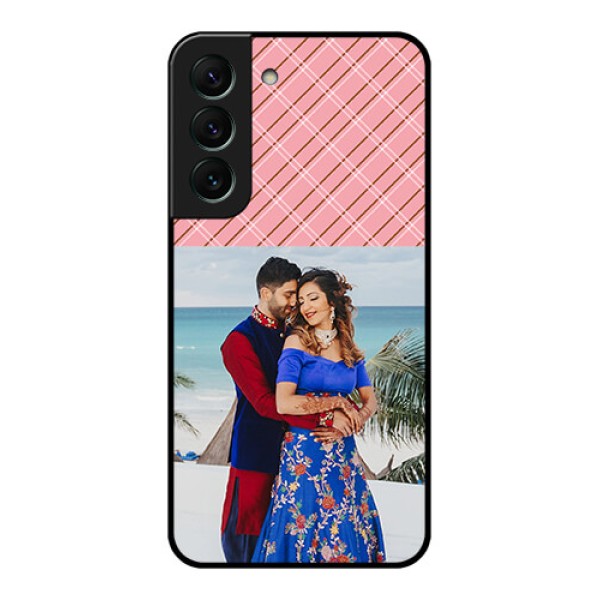 Galaxy S22 5G Personalized Glass Phone Case - Together Forever Design Galaxy S22 5G Personalized Glass Phone Case - Together Forever Design