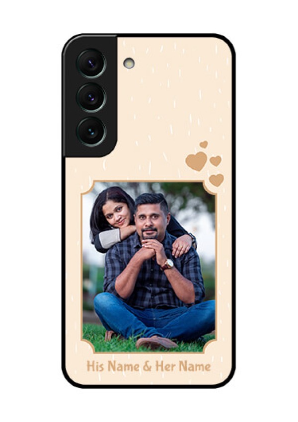 Galaxy S22 5G Custom Glass Phone Case - with confetti love design