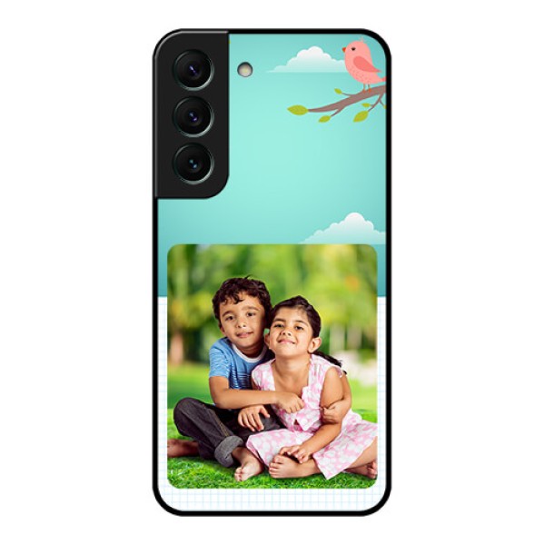 Galaxy S22 5G Photo Printing on Glass Case - Doodle love Design