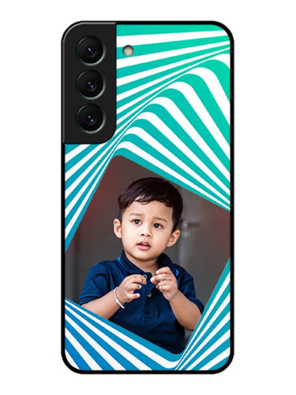 Custom Galaxy S22 5G Personalized Glass Phone Case - Abstract Spiral Design