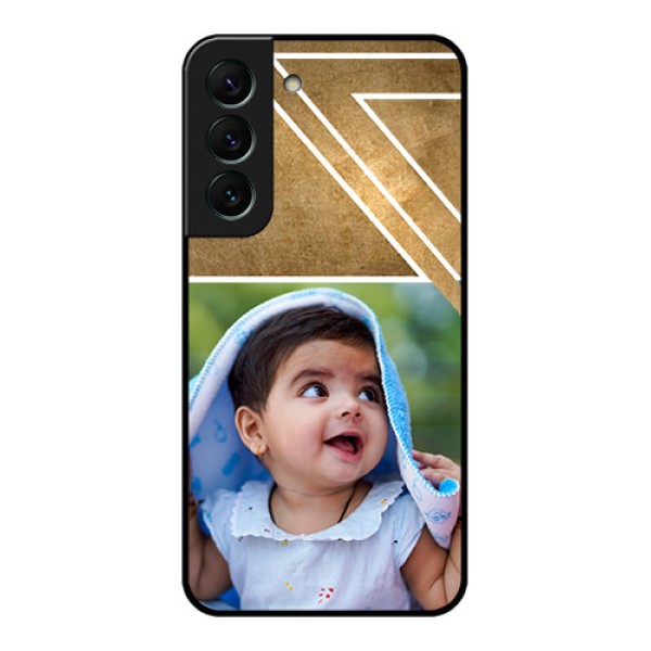 Galaxy S22 5G Personalized Glass Phone Case - Gradient Abstract Texture Design