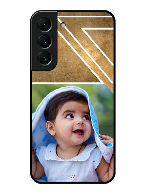 Custom Galaxy S22 5G Personalized Glass Phone Case - Gradient Abstract Texture Design