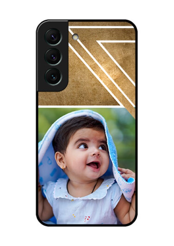 Galaxy S22 5G Personalized Glass Phone Case - Gradient Abstract Texture Design