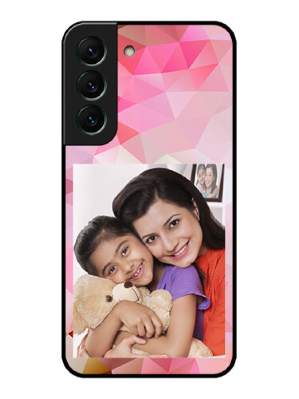 Custom Galaxy S22 5G Photo Printing on Glass Case - Abstract Triangle Design
