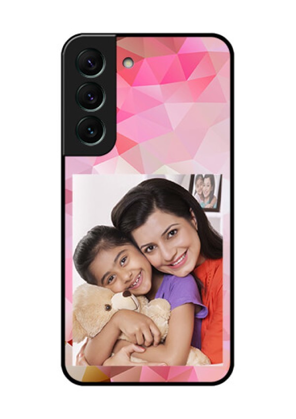Galaxy S22 5G Photo Printing on Glass Case - Abstract Triangle Design
