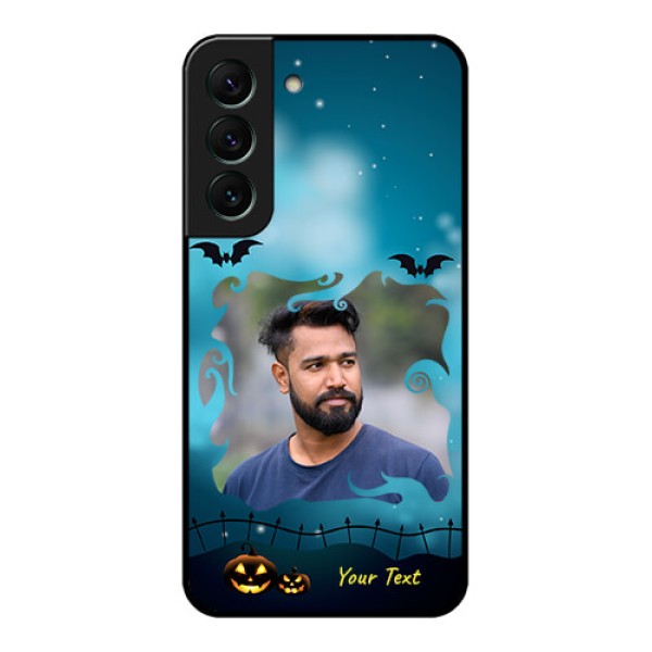 Galaxy S22 5G Custom Glass Phone Case - Halloween frame design
