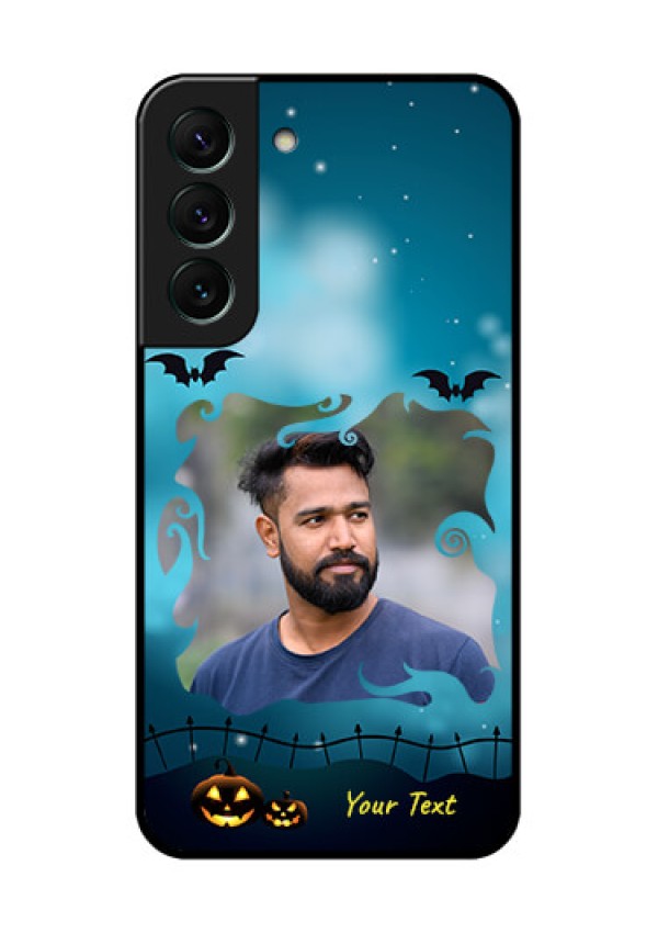 Galaxy S22 5G Custom Glass Phone Case - Halloween frame design