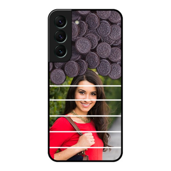 Galaxy S22 5G Custom Glass Phone Case - with Oreo Biscuit Design Galaxy S22 5G Custom Glass Phone Case - with Oreo Biscuit Design