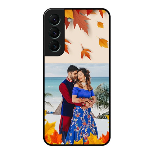 Galaxy S22 5G Photo Printing on Glass Case - Autumn Maple Leaves Design Galaxy S22 5G Photo Printing on Glass Case - Autumn Maple Leaves Design