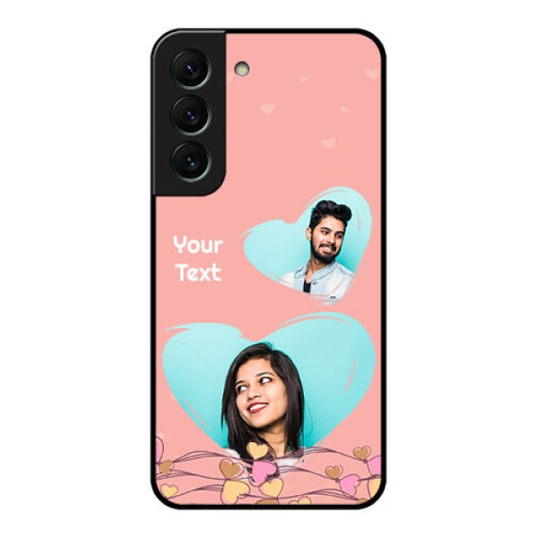 Galaxy S22 5G Custom Glass Mobile Case - Love Doodle Design