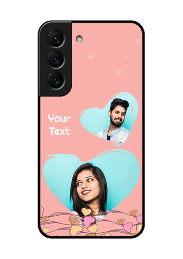 Galaxy S22 5G Custom Glass Mobile Case - Love Doodle Design